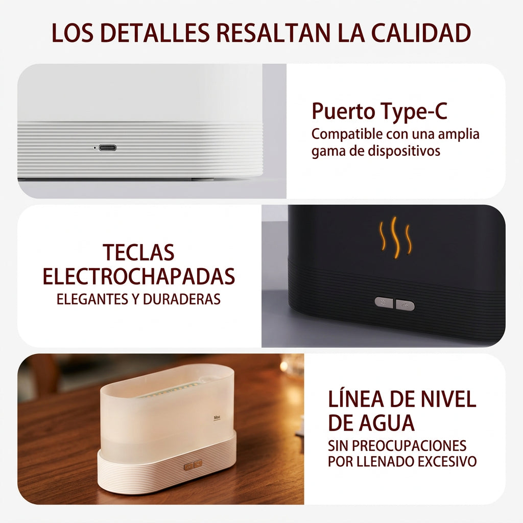 TecnoChile - Humidificador Difusor de Aroma con Luz