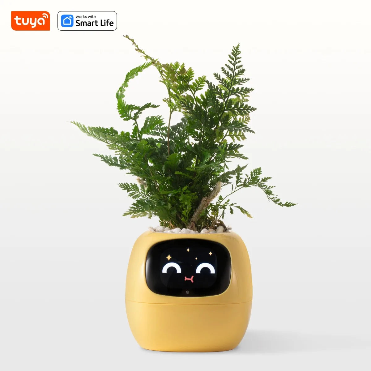 TechnoHack® - Ivy Gen 1 — Maceta inteligente interactiva amarilla