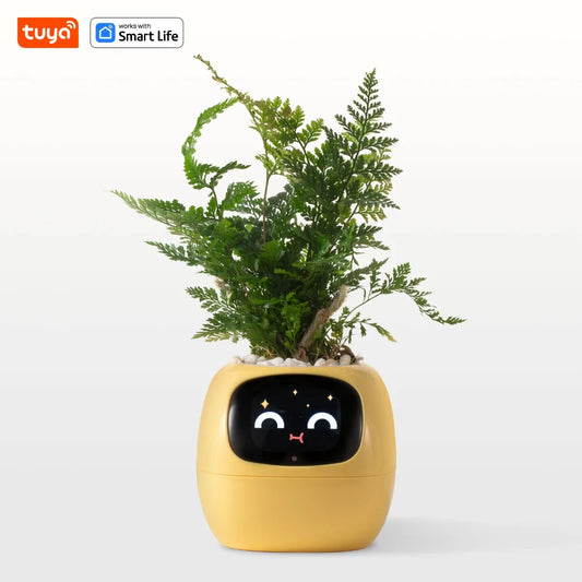 TechnoHack® - Ivy Gen 1 — Maceta inteligente interactiva amarilla