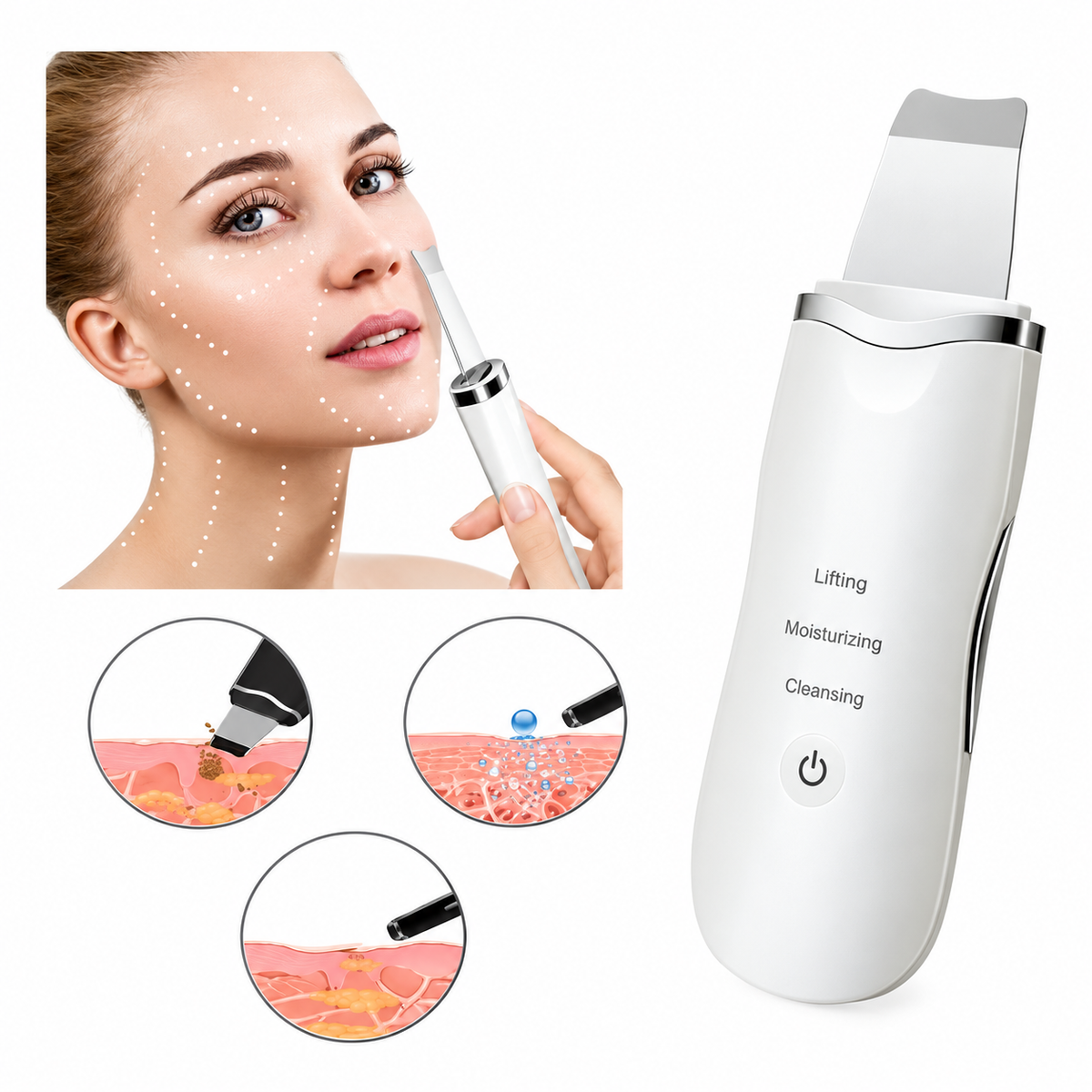 TecnoChile - Limpiador Peeling Facial Ultrasónico
